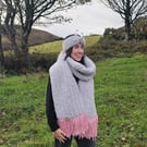 Hat & Scarf , Handmade Crochet, Set