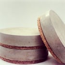 Handmade Concrete Coasters with Cork Bottoms