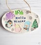 Hello Winter hanging plaque decoration - Image 2