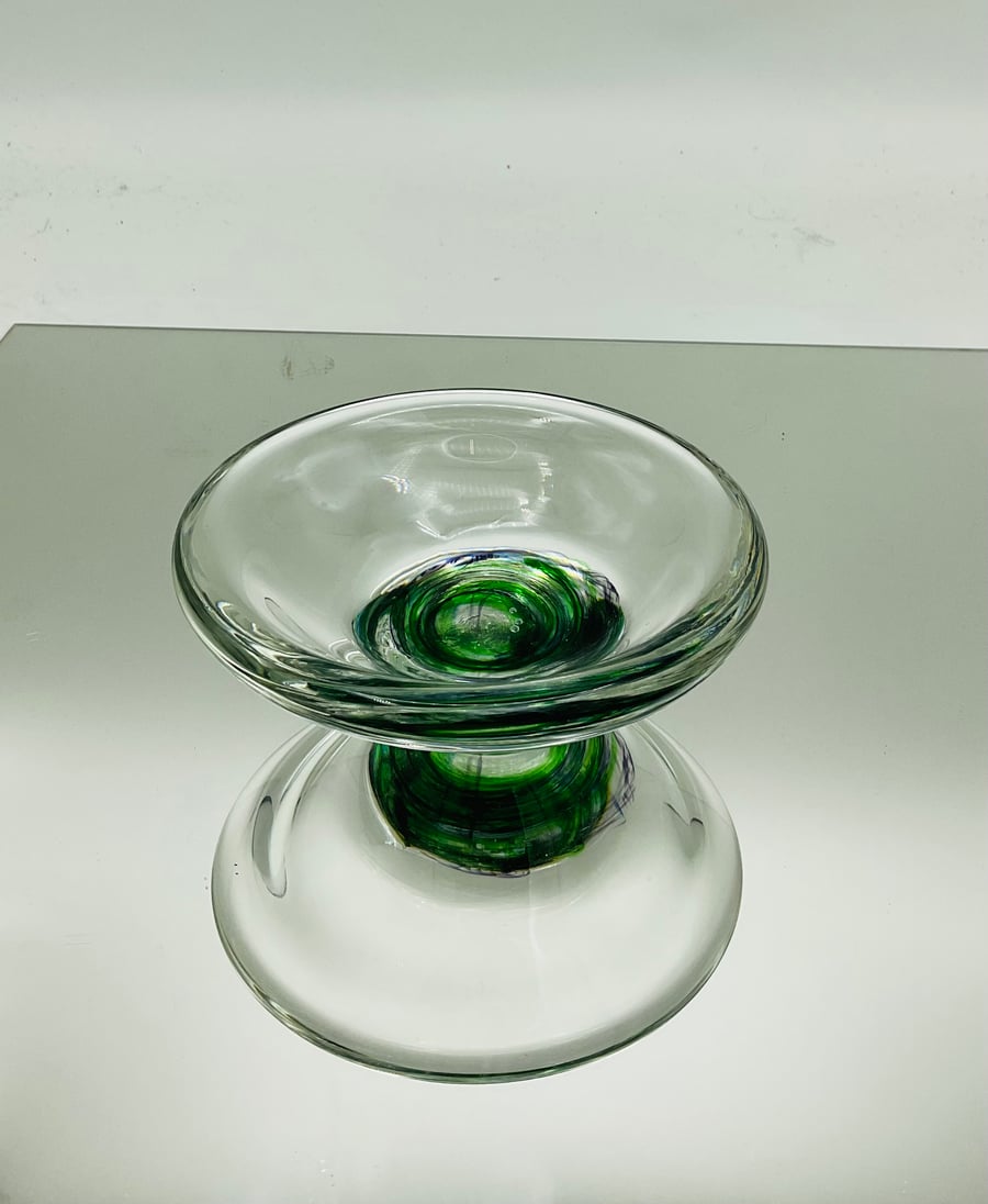 Purple Green Plain Trinket Bowl