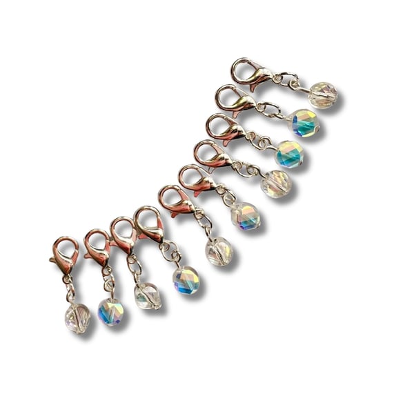 Crochet Stitch Markers - Crystal Tears