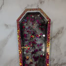 Resin Coffin Tray – Glitter Rim with Halloween Confetti