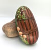 Fairy Door with Mushrooms Rock, Pebble Painting