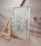 Handmade Card (78) " Think Positive" White Box with Window Included - Image 4