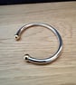 "Horizons" - Heavy Sterling Silver Cuff With 9ct Balls - 50g - Made to any size - Image 6