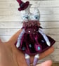 Witchy Moon Miniature Spun Cotton Art Doll - Image 5