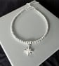 Sterling Silver CZ North Star Bracelet with Adjustable Slider Clasp - Image 3