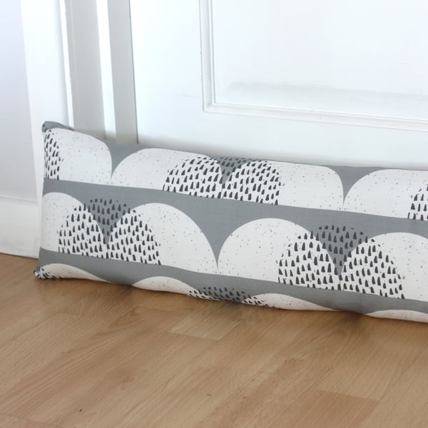 Grey Cloud Fabric Draught Excluder