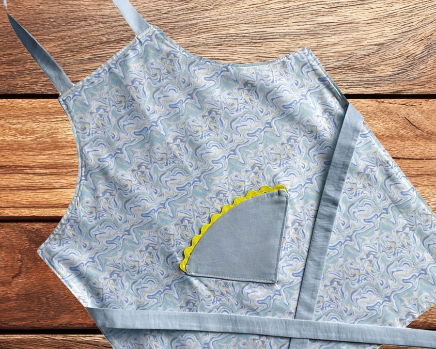 Handmade Children's Apron, Small Apron, Coloured Abstract Design 5-8 yrs-CAPR08