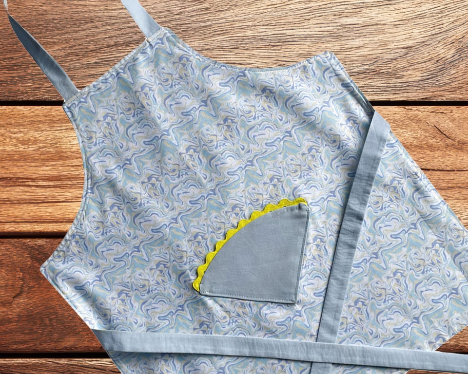 Handmade Children's Apron, Small Apron, Coloured Abstract Design 5-8 yrs-CAPR08