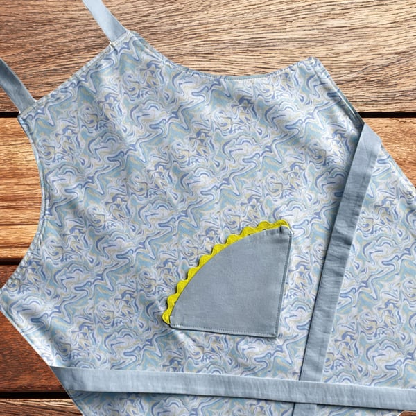 Handmade Children's Apron, Small Apron, Coloured Abstract Design 5-8 yrs-CAPR08