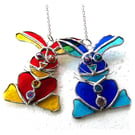 Easter Bunny Stained Glass Suncatcher March Hare Easter