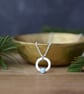 Sterling silver circle pendant with larimar gemstone - Image 7