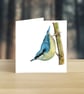Nuthatch greeting card (blank)