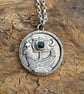Viking Ship Coin Pendant with Tourmaline - Image 1