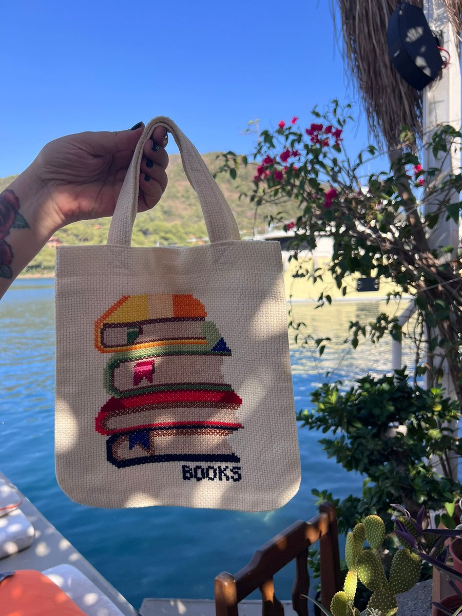 Beautiful Hand-made Book Bag (Books Design)