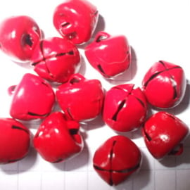 10 x 10mm Red Jingle bells