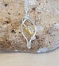 Small wire leaf Citrine pendant. Wire wrapped necklace. November Birthstone. - Image 3