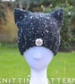 Hat Knitting Pattern The Purrfect Hat Cat Ear Hat Printed Copy