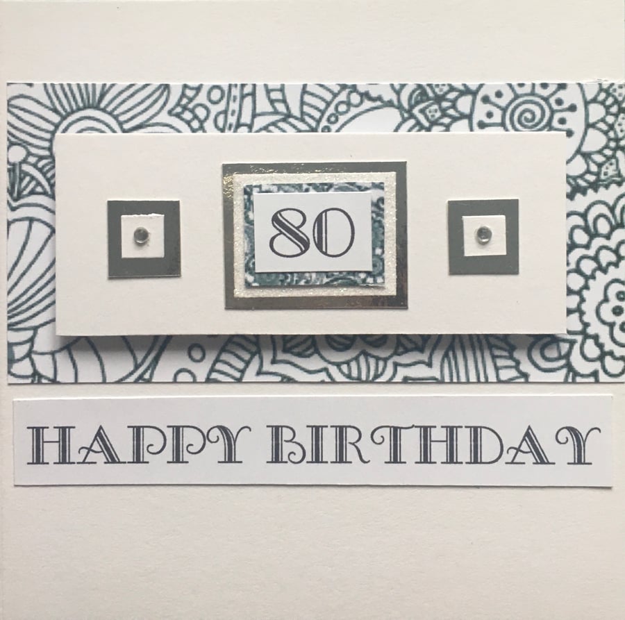 Happy 80th Birthday Card 