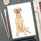 A5 Custom Watercolour Pet Portrait 
