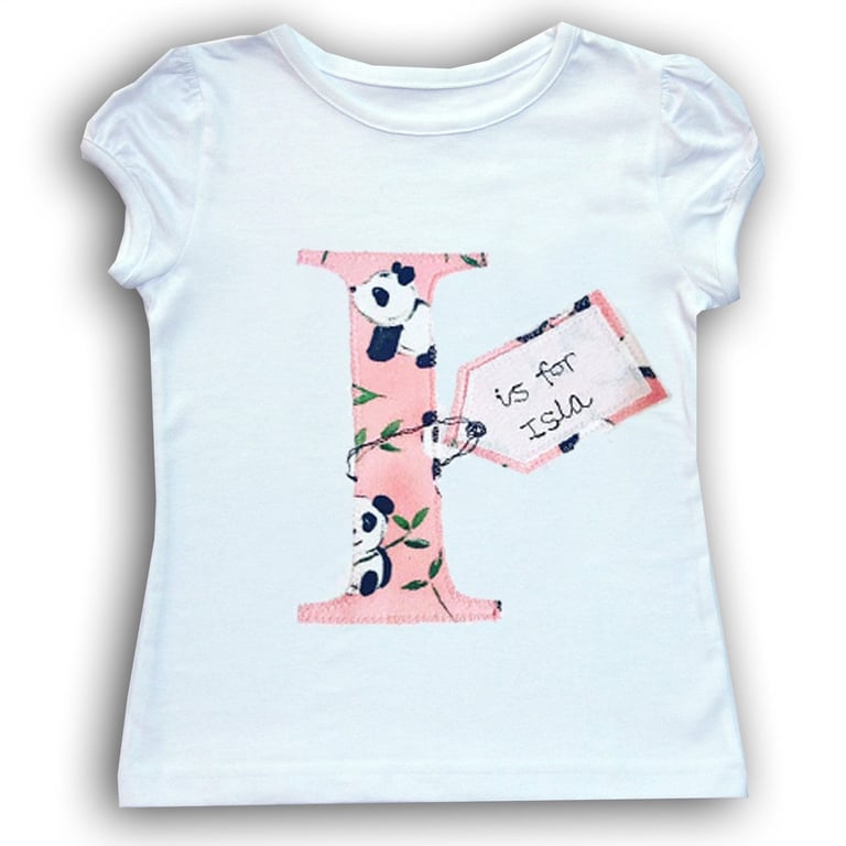Personalised T-Shirt, Girls Panda T-shirt, Girls Clothes, Boys Clothes
