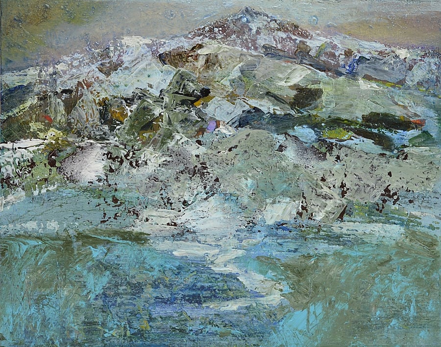 Original Painting of a Scottish Mountain in Winter (10 x 8 inches)