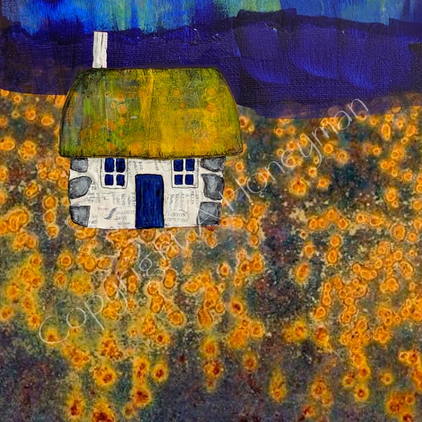 Scottish Bothy Mixed Media Print