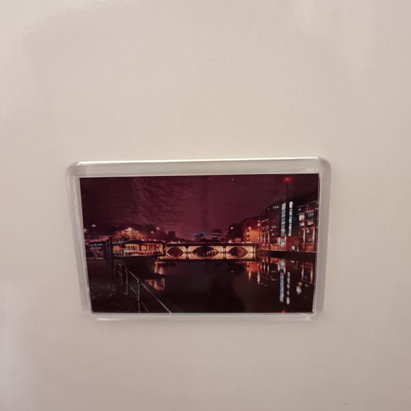 Bristol Bridge at Night Photography fridge magnet 