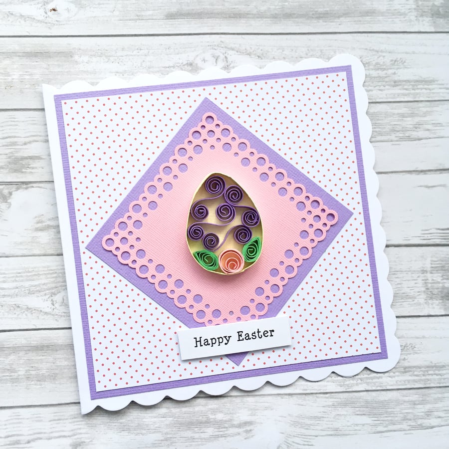 Easter card - quilled Easter egg