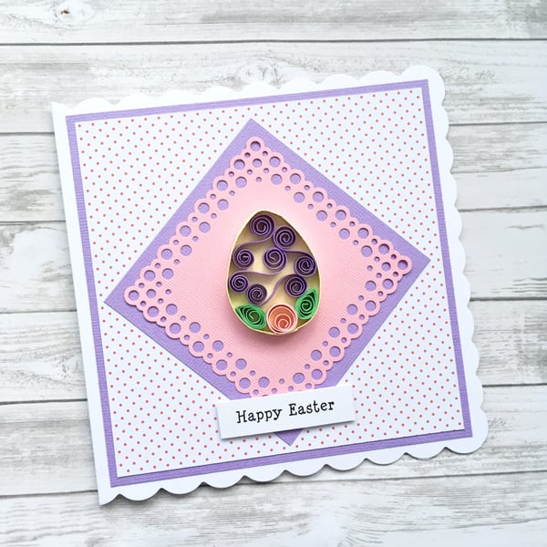 Easter card - quilled Easter egg