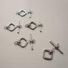 5 Sets Tibetan Silver Toggle Clasps