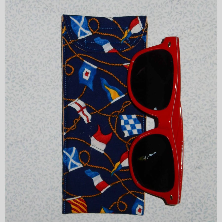 Glasses case - Flags and pennants  nautical theme