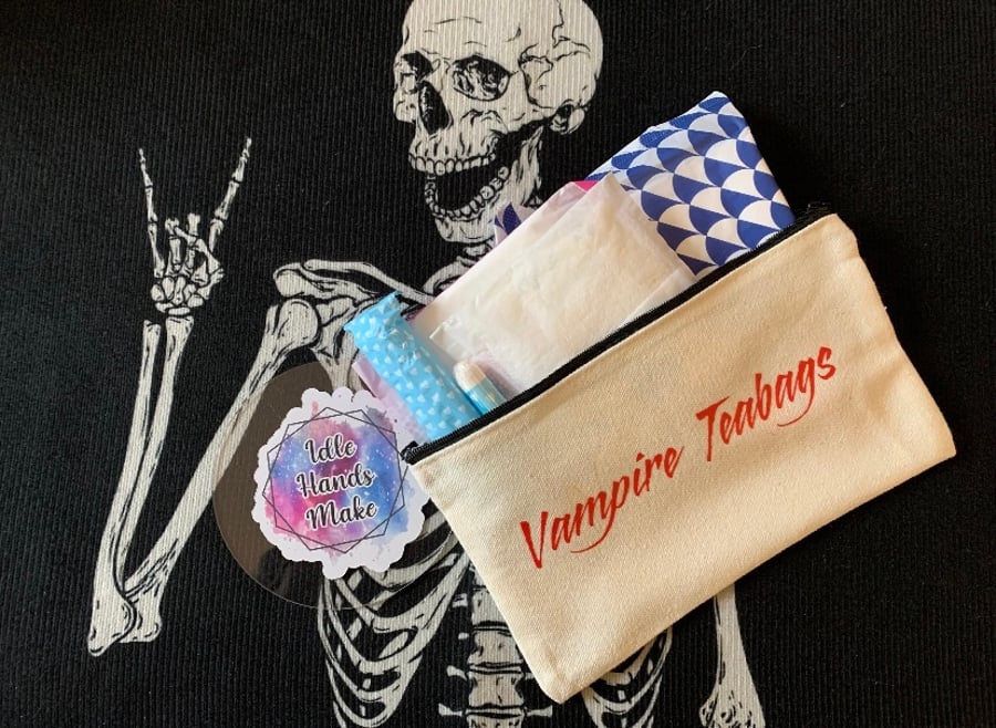 Vampire teabag sanitary case