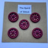 Pack of 5 handmade beaded Dorset buttons
