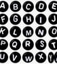 100pcs 7x4mm flat round Black Acrylic Alphabet Beads single A-Z & mixed letters 