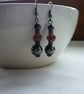 HEMATITE AND AMETHYST DROP EARRINGS.  746 - Image 3