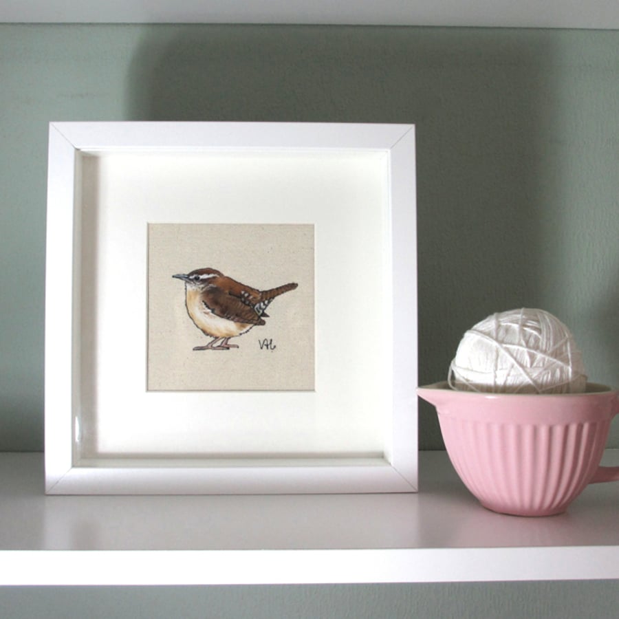 Wren Painting - Framed and Mounted