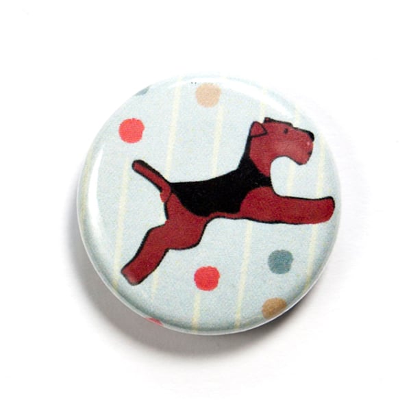 Flying Welsh Terrier Badge