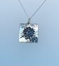 Fine silver nigella flower pendant  - Image 3