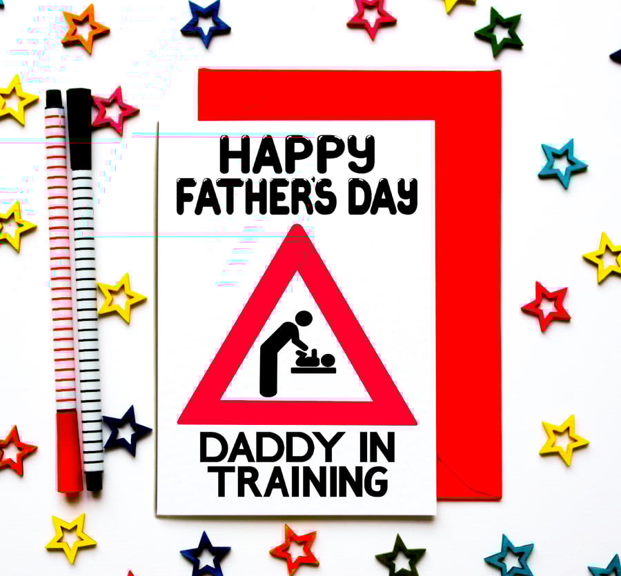 Father's Day Card From The Bump, First, New, Expectant Daddy Fathers Day Card 