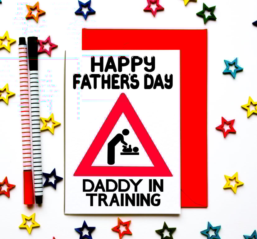 Father's Day Card From The Bump, First, New, Expectant Daddy Fathers Day Card 
