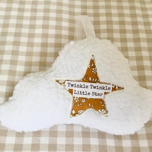 Fluffy Cloud Nursery Decoration with a Liberty Star 