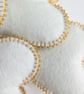 Gold Bead Trimmed White Hearts - Image 3
