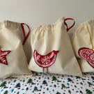 Reusable Christmas Gift Bags - Set of three
