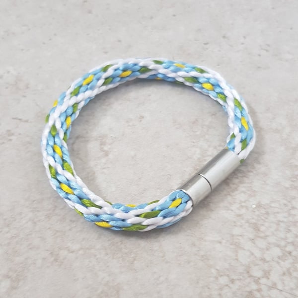 Forget Me Not Bracelet, Blue and white braided bracelets, Forget me nots jewelle