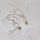 Faceted Peridot and Sterling Silver Earrings