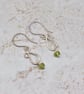 Faceted Peridot and Sterling Silver Earrings