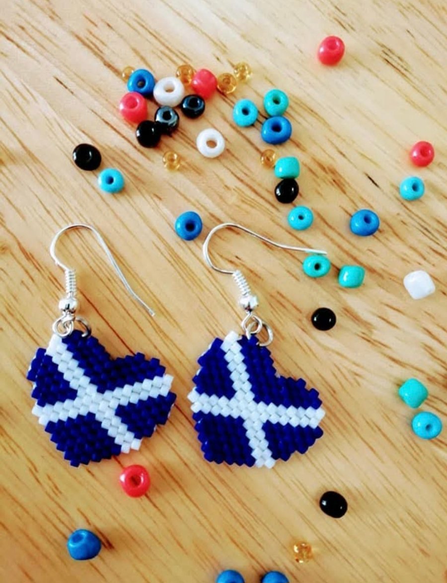 Scottish Flag Earring 