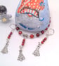 Pearl & Crystal Necklace and Earrings with Christmas Tree Charms, Christmas 2025 - Image 7